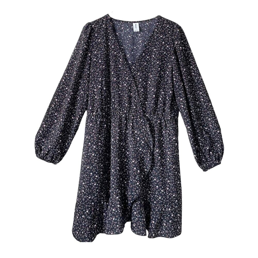 3 FOR $45 SALE | Abound Floral Ruffle Mini Dress Long Sleeve Plus 1X